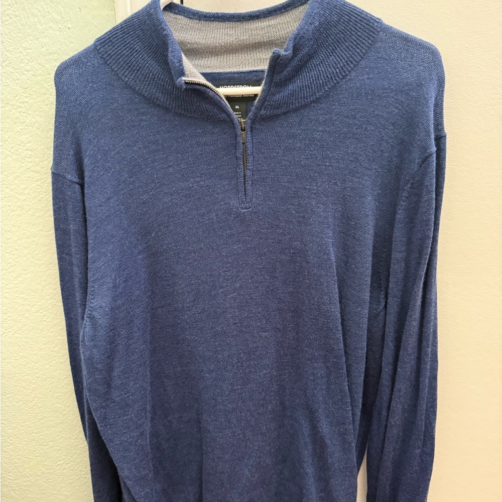 Nordstrom Men's Zip-Up Sweater in Blue